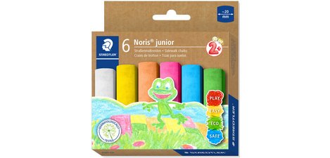 Noris junior sidewalk chalk, box of 6