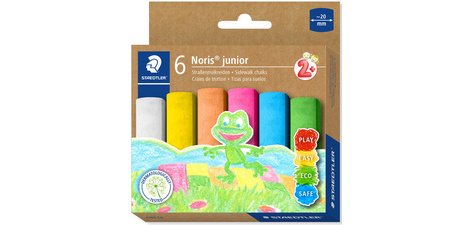 Noris Junior Straßenkreide, Karton mit 6 Stück
