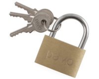 Cadenas à clé en laiton, (L)40 mm