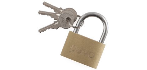 Cadenas à clé en laiton, (L)40 mm