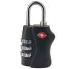 Cadenas TSA à combinaison, en plastique/acier, noir