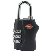 Cadenas TSA à combinaison, en plastique/acier, noir