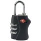Cadenas TSA à combinaison, en plastique/acier, noir