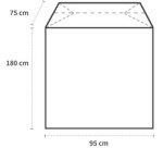 Housse HDPE, transparent, 1.800 x 950 mm