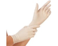 Latex glove Sense, M, natural, powder-free - Box of 100 gloves