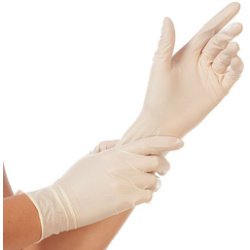 Handschuh aus Latex Sense, XL, natürlich, puderfrei - Packung mit 100 Handschuhen