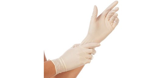 Gant en latex Sense, L, naturel, sans poudre - Boîte de 100 gants