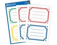 ZDesign SCHOOL Etiquettes livres 'bordures', couleur