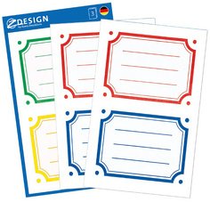 ZDesign SCHOOL Etiquettes livres 'bordures', couleur