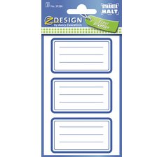 ZDesign SCHOOL Etiquettes livres 'bordures', bleu