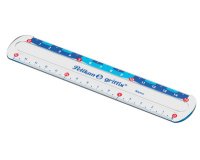 Meetlat griffix 150 mm transparant/blauw