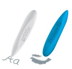 Gomme triangulaire griffix, dans un présentoir