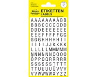 Stickers de lettres, lettres A-Z, noir