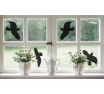 ZDesign HOME Étiquette d'oiseau pour fenêtre, noir