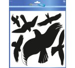 ZDesign HOME Étiquette d'oiseau pour fenêtre, noir