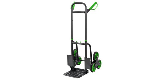 Steel stair climber, 2 x 3 star wheels