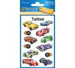 ZDesign KIDS Tatouages 'voitures de course', noir/rouge