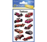 ZDesign KIDS Tatouages 'voitures de course', noir/rouge