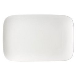 Plat en porcelaine blanche Arena, rectangulaire