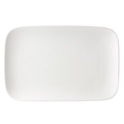 Plat en porcelaine blanche Arena, rectangulaire