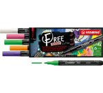 Marqueur stabilo royal free acrylic toutes surfaces t100  pointe fine set 2 coloris     assortis coffret 5 unites