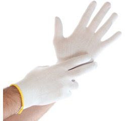Work glove Ultra Flex, nylon, L, white - Pair