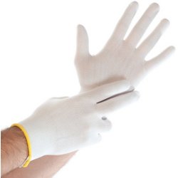 Work glove Ultra Flex, nylon, M, white - the pair