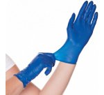 Gant jetable Hygostar Soft blue latex non poudré bleu - Boîte de 100 gants