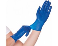 Latex handschoenen Soft Blue S poedervrij blauw
