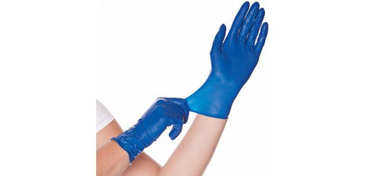 Latex Soft Blue Glove, S, powder-free, blue - Box of 100 gloves