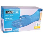 Handschuh aus Latex Soft Blue, L, puderfrei, blau - Packung mit 100 Handschuhen