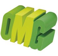 Plastic gom OMG roze