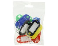 Porte-clé avec anneau, pack de 10, assorti