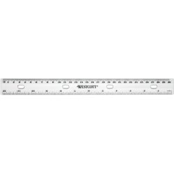 Règle plate avec trous pour classeur, 300 mm