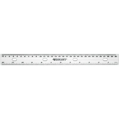 Règle plate avec trous pour classeur, 300 mm
