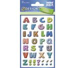 ZDesign SCHOOL Sticker de lettres, lettres: A-Z, coloré