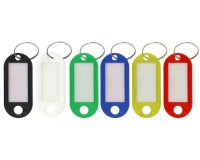 Porte-clé avec anneau, pack de 200, assorti