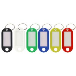 Porte-clé avec anneau, pack de 200, assorti