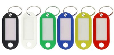 Schlüsselanhänger mit Ring, Packung mit 100