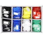 Porte-clé avec anneau, pack de 200, assorti