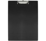 Porte-bloc à pince, plastifié, A5, noir