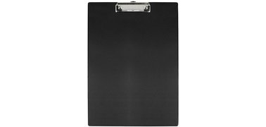 Porte-bloc à pince, plastifié, A5, noir