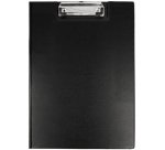Porte-bloc à pince, plastifié, A3 portrait, noir