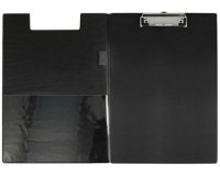 Chemise porte-bloc à pince, plastifié, A4, noir