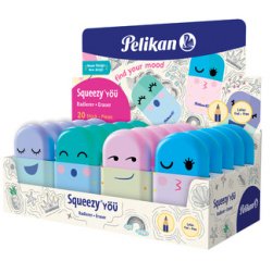 Gomme en plastique Squeezy You, en présentoir
