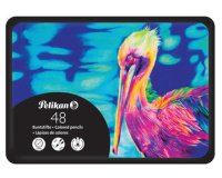 Crayon de couleur Premium, étui métal de 24