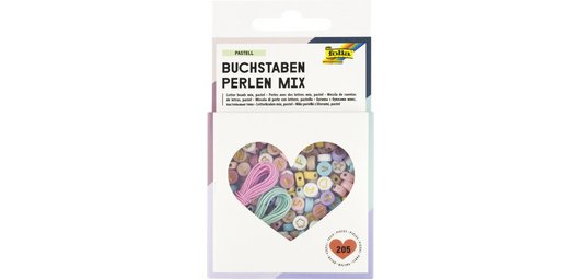 Mélange de perles avec caractères d'imprimerie PASTEL