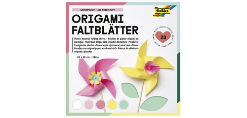 Feuille pour origami, en plastique, 200 x 200 mm