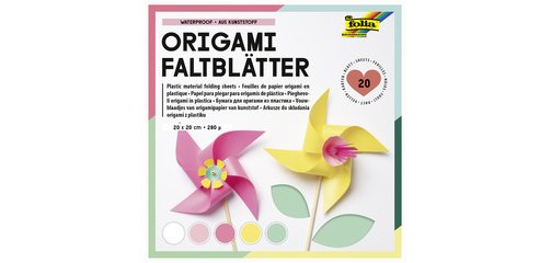 Feuille pour origami, en plastique, 200 x 200 mm