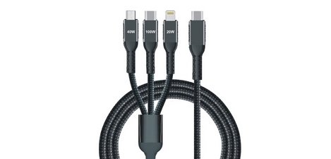 Câble de charge 3 en 1, USB-A-Lightning/Micro USB/USB-C